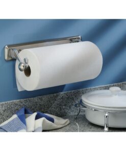iDesign Steel Versatile Wall Mount Paper Towel Holder The York Lyra Collection, 15.3" x 5.2" x 2", Chrome 15.3" x 5.2" x 2" 23 81JA7 27RFL
