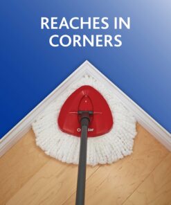 O-Cedar EasyWring Microfiber Spin Mop, Bucket Floor Cleaning System, Red, Gray Single 27 81JAFi7LPuL