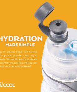 O2COOL Mist 'N Sip Misting Water Bottle 2-in-1 Mist And Sip Function With No Leak Pull Top Spout Sports Water Bottle Reusable Water Bottle - 20 oz (Patriot) American Flag 14 81JATG4UnRL 1