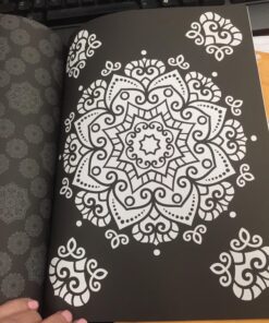 Mandalas At Midnight: A Mandala Coloring Book 60 81JBX6qBK1L