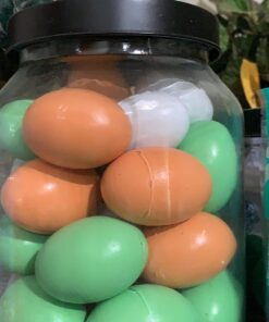 SallyFashion 7 Pcs Wooden Fake Eggs, 3 Colors Wooden Easter Egg Wood Eggs for Crafts Fake Chicken Eggs Nesting Eggs Easter Home Decor 35 81JBXjW7ScL