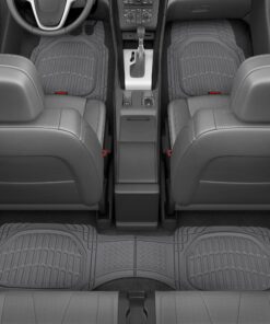 Alternative view of Motor Trend FlexTough Floor Mats for Cars, Gray Deep Dish All-Weather Mats, Waterproof Trim-To Fit Automotive Floor Mats for Trucks SUV, Universal Liner Car Accessories Full Set