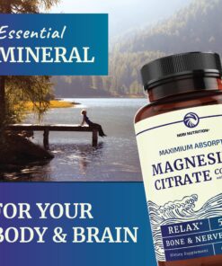 Magnesium Citrate Complex | 500 MG High Absorption Formula Calm, Relaxation & Digestion Support Supplement with Elemental Oxide Gluten-Free, Soy-Free 60 Capsules (2-Month Supply) Citrate 60ct 24 81JDmWsuN L