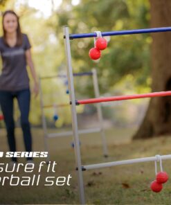 Triumph Premium Ladder Toss Outdoor Game Set with 6 Soft Bola Balls, Travel Carrying Case and Score Trackers - Choose Between Classic and All Pro Series All Pro Steel 23 81JFn5YUbcL