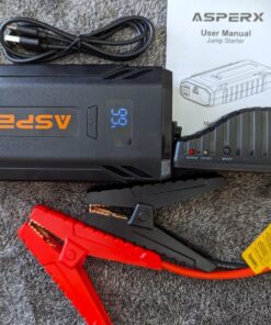 ASPERX Jump Starter, 1500A Peak Battery Jump Starter for Up to 7.0L Gas or 5.5L Diesel Engine, 12V Portable Battery Starter with 1.4 INCH LCD Display Black-C 59 81JHpslMubL