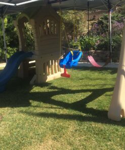 Step2 Play Up Gym Set for Kids, Outdoor Swing Set, Backyard Slide, Swings, Playhouse, & Crawl Space, Two Tier, Easy Set Up, Toddlers Ages 3-6 Years Old 36 81JIMpu1IPL