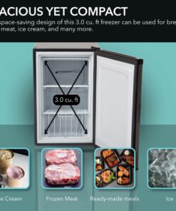 Whynter CUF-301BK 3 cu. ft Energy Star Upright Freezer with Lock – Black Black -3 Cubic Feet 40 81JKAYpDzL