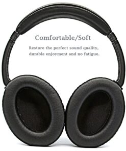 Synsen Replacement Ear Pads Cushion Compatible for Bose QuietComfort QC2,QuietComfort 15 QC15,QuietComfort QC25,QuietComfort 35 QC35,Bose AE2,AE2i,AE2w,SoundTrue, SoundLink (Around-Ear) Headphones BLACK 42 81JKR 5O6IL