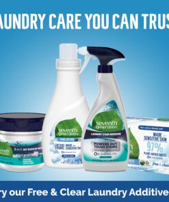 Seventh Generation Liquid Laundry Detergent, Free & Clear, 100 oz, 66 Loads (Packaging May Vary) Free and Clear 100 Fl Oz (Pack of 1) 25 81JKqKginjL