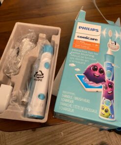 Philips Sonicare for Kids 3+ Bluetooth Connected Rechargeable Electric Power Toothbrush, Interactive for Better Brushing, Turquoise, HX6321/02 35 81JL5BYZ2L