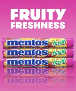 Mentos Candy, Mint Chewy Candy Roll, Fruit, Non Melting, 1.32 Oz , 6 count(Pack of 1) Orange 6 count(Pack of 1) 20 81JM13Wi5ML