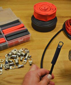 130 PC. Dual Wall Adhesive Marine Heat Shrink Kit - 3:1 Shrink Ratio - Black 3.5 Inch - Assortment - Black 13 81JM8C3c6pL