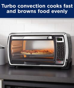Oster Toaster Oven | Digital Convection Oven, Large 6-Slice Capacity, Black/Polished Stainless 42 81JMQDJ9iyL