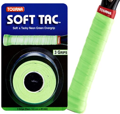 Tourna Soft Tac Neon Tacky Overgrip Neon Green