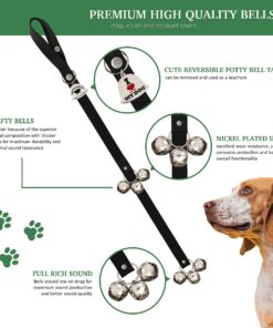 Caldwell's Dog Potty Bell for Dogs to Ring to Go Outside - The Original Dog Door Bell for Potty Training - Premium Quality Dog Training Tools & New Puppy Essentials One Potty Bell Black 22 81JMn9PhQPL