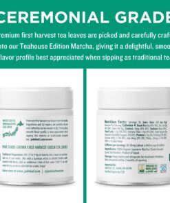 Jade Leaf Organic Ceremonial Grade Matcha Green Tea Powder - Authentic Japanese Origin - Teahouse Edition Premium First Harvest (1.06 Ounce) Ceremonial Teahouse (Tin) 1.06 Ounce (Pack of 1) 27 81JNHMmAE6L