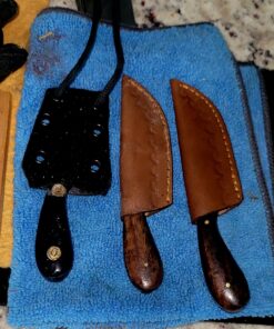 Szco Supplies 4.75” Small Slim Skinner Patch Outdoor Hunting Knife with Brown Leather Sheath (DH-7990) 43 81JNb4NUWgL