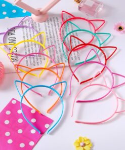 Candygirl Girls Plastic Headbands Cat Ear Headbands for Girls Women Cat Ear Hair Hoops Hair Accessories for Girls and Women Daily Wearing Accessories Party Favor (10pcs mix colors Cat Ear Headbands) 10pcs 25 81JNtDkIPYL