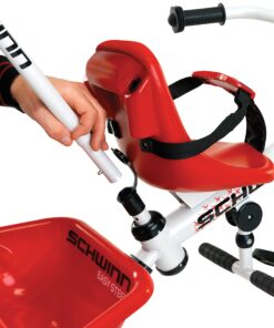 Schwinn Easy Steer Bike for Toddler, Kids Tricycle with Removable Push handle, Steel Trike Frame, Boys and Girls Ages 2-4 Year Old, Red/White, 8" Easy Steer Tricycle 31 81JQ8LBgLZL