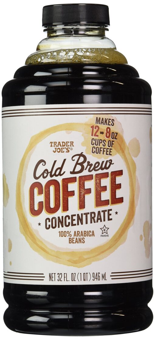 Trader Joe's Cold Brew Coffee Concentrate 100% Arabica Beans, 32 fl. oz. Trader 32 Fl Oz (Pack of 1)