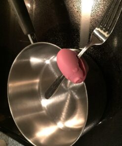Fox Run Pink Pig Silicone Pot Clip Spoon Rest, 2.25-Inches, Cooking Utensil Holder,6480 27 81JRivrKy8L