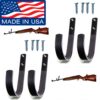Johnson Brother Gun Rack Shotgun Hooks Rifle Hangers Archery Bow Felt Lined Wall Mount Storage (Handmade in The U.S.A.) 2 Packs 52 81JSx2rOcL