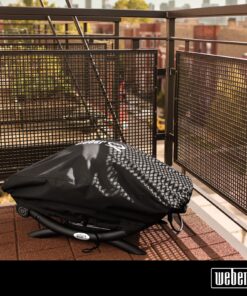 Alternative view of Weber Q 2000 Series Bonnet Grill Cover, Heavy Duty and Waterproof,Black Q 2000 Bonnet