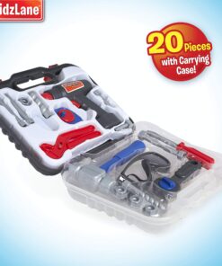 Kidzlane Tool Set for Toddlers & Kids | 20pcs Toy Tools with Electronic Cordless Drill and Tool Box | Play Tool Kit for Kids & Toddler Boys & Girls | Kids Tool Kit 19 Pieces | Kids Tool Box 25 81JV0WnFZpL 2