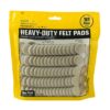Smart Surface 8727 Heavy Duty Self Adhesive Furniture Felt Pads 1-Inch Round Oatmeal 160-Piece Value Pack in Resealable Bag Beige