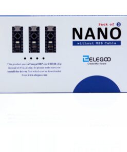 ELEGOO Nano Board CH 340/ATmega+328P Without USB Cable, Compatible with Arduino Nano V3.0 (Nano x 3 Without Cable) Nano 3.0 x 3 without cable 31 81JVuZjvhQL