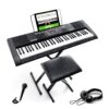 Alesis Melody 61 Key Keyboard Piano for Beginners with Speakers, Stand, Bench, Headphones, Microphone, Sheet Music Stand, 300 Sounds and Music Lessons 14 81JWhEz4GDL