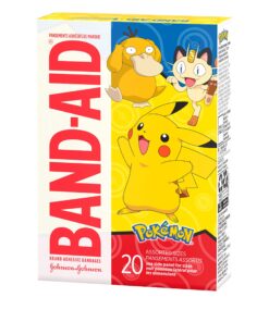 Band-Aid Brand Adhesive Bandages for Minor Cuts & Scrapes, Wound Care Featuring Pokémon Characters for Kids, Assorted Sizes 20 ct Pokemon 20 Count (Pack of 1) 30 81JWq1fX7ZL