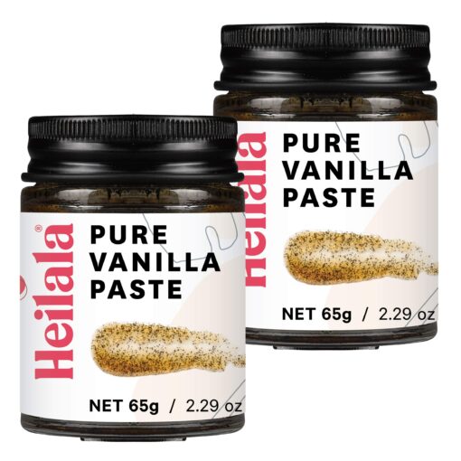 HEILALA - Pure Vanilla Bean Paste - Gourmet Madagascar Bourbon Variety, Crafted with Hand-Selected & Ethically Sourced Vanilla Pods for Baking and Dessert recipes, Gluten Free - 65g (2 Pack) 2.29 Ounce (Pack of 2)