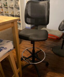 Safco Products Vue Mesh Extended-Height Chair 3395BL with Ergonomic Mesh Back, Black, Cool Comfort and Adjustable Height, 250 lbs Capacity Mesh Seat Extended Height 21 81JacByFZiL