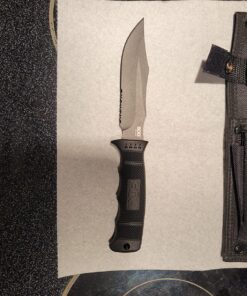 SOG Fixed Blade Knives with Sheath - SEAL Pup Tactical Knife, Survival Knife and Hunting Knife w/ 4.75 Inch Blade and Knife Sheath SEAL Pup - Nylon Sheath 55 81JbQxr9ghL