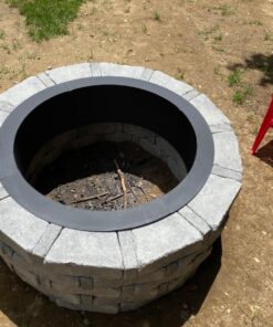 Sunnydaze 2mm Thick Steel Fire Pit Ring Insert - DIY Above or In-Ground Liner - 46-Inch Outer Diameter (30-Inch Inner Diameter) 30 Inch 34 81JbuDN4trL