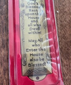 Alternative view of 1 X Bless This House Brass Mezuzah with Hebrew Parchment in Gift Box & Placement Guide by Unbranded