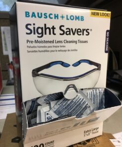 Bausch & Lomb Sight SaversLens Cleaning Wipes, Pre-Moistened Tissues, Anti-Fog, Anti-Static, Anti-Streaking, Cleans Glass and Plastic, 100 Count (Pack of 1) Tissues - 100 Count 40 81Jf4EtYKkL