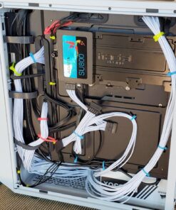 Fractal Design Meshify C - Compact Mid Tower Computer Case - Airflow/Cooling - 2X Fans Included - PSU Shroud - Modular Interior - Water-Cooling Ready - USB3.0 - Tempered Glass Side Panel - White TG 63 81JfX7Z9xL