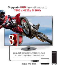 Club3D CAC-2068 VESA Certified DisplayPort to DisplayPort 1.4/Hbr3 M/M Cable DP 1.4 8K 60Hz 2m - 6,56ft 2m/6.56ft VESA male-male 19 81JgLLR8SoL