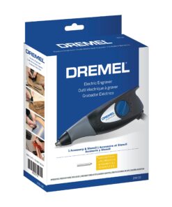 Dremel 120-Volt Engraver Rotary Tool with Stencils - Crafting Machine Perfect for DIY Personalizing and Engraving Leather, Metal, Glass, and Wood , Black, 290-02 Engraver with Letter/Number Template 30 81JgbvFDerL