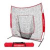 PowerNet Baseball Softball Practice Net for Hitting and Throwing with 7x7 Bow Frame Red 18 81JgnhoC11L