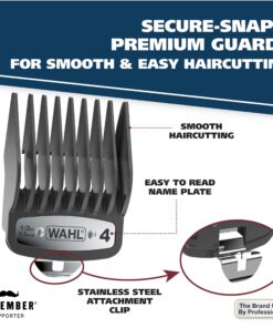 Wahl USA Elite Pro High-Performance Corded Home Haircut & Grooming Kit for Men – Electric Hair Clipper – Model 79602M Black 37 81JihuxR6L