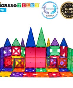 PicassoTiles® PT82 Creativity Set Magnet Building Tiles Clear Color Magnetic 3D Building Block - Creativity Beyond Imagination! Educational, Inspirational, Conventional, Recreational 27 81JiroLWlZL