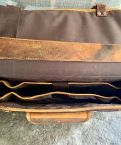 Leather Messenger Bag for Men - Full Grain Leather Briefcase Laptop Satchel Office Crossbody Travel Bag by Rustic Town (16 Inch, Brown) 60 81JjAVpSy0L