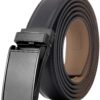 Marino Avenue Ratchet Belt for Men. Adjustable Leather Dress Belt with 38 Easy to Click Into Place Ratchet Closures. Charcoal Depiction - Black Adjustable from 28" to 44" Waist 18 81JlVPyiVVL