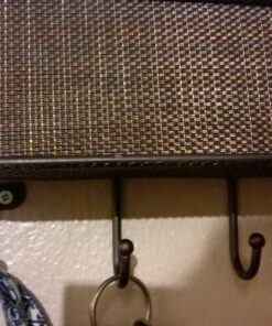 iDesign Twillo Mail and Key Holder, Decorative Wall Mounted Key Rack Organizer Pocket and Letter Sorter Holder for Entryway, Kitchen, Mudroom, Home Office Organization, 10.5" x 2.5" x 4.5", Bronze Mail & Key Rack 27 81JmvXENuPL