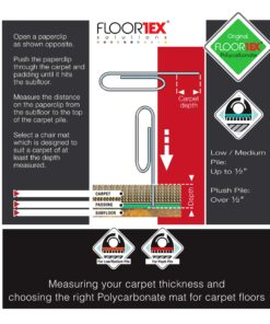 Floortex Polycarbonate Chair Mat 47" x 35" for Plush Pile Carpets 1 31 81JnNegIYhL