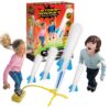 Stomp Rocket Jr Glow Rocket Launcher for Kids, 4 Rockets - Glow in The Dark Fun Backyard & Outdoor Kids Toys Gifts for Boys & Girls -Toy Soft Foam Blaster Set - Multi-Player Adjustable Launcher Stand Jr Glow 4 Rocket Pack 40 81JoUnQQspL