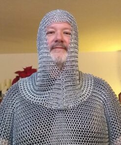 Medieval Renaissance Haubergeon Replica Warrior Chainmail Armor Long Shirt XL 19 81JoeCp2rWL